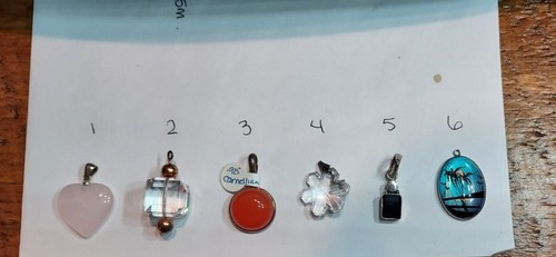 Sterling silver pendant with - silver,