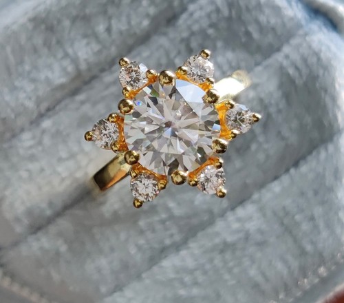 2ct real moissanite starburst - 2ct,