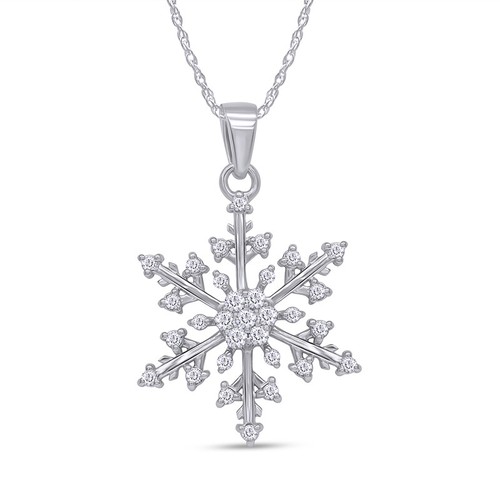 Round white real diamond - white,